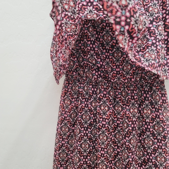 💕 Xhilaration Boho Red & Black Maxi Dress Women's Size XS - Picture 7 of 10